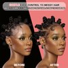 Edge Control Wax for Women Strong Hold Non-greasy Edge Control Smoother Edge Tamer, Edge Wax Styling Tamer Edge Control for Black Hair No Flaking, White Residue, Shine and Smooth 4oz (Sweet Peach )