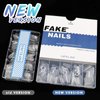 Clear Coffin Nails Tips - INFELING for Acrylic Nails Professional, 500pcs Half Cover Ballerina False Fake French Nail Tips with Box for Nail Salons Home, 10 Sizes