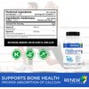 Renew Actives D3 K2 Supplement with Coconut Oil - Promotes Immune Function & Bone Health & Teeth - Enhances Calcium Absorption - 120 Softgels