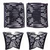 2 Pieces Adjustable Elastic Hair Comb Stretchy Plastic Double Comb Banana Hair Clip No Crease Hair Pins Hair Accessories for Women Curly Thick Wavy Hair Ponytail (Black,Coffee)
