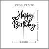 ZHENGYE Black Acrylic Happy Birthday Cake Topper Cupcake Topper Birthday Decorations for Baby Shower Children or Adults Birthday Cake Decoration Supplies(Black 13)