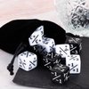 48 Pieces MTG Dice Counters Token Magic The Gathering Dice Set Creature Stats Buff Cube D6 Dice for MTG Card Card Games Accessory(Black, White)