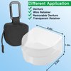 Xxerciz Retainer Case, Clear Solid Orthodontic Retainer Case Aligner Mouth Guard Case with Black Soft Case Carabiner, Protective Bag for Invisalign, Aligner