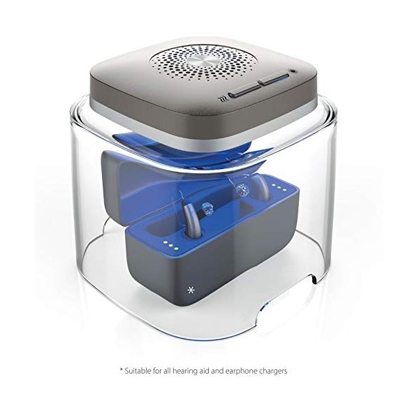 Flow Med Dry-Cap UV2 Electronic Hearing Aid Dryer for Rechargeable Aids