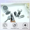 Laza Cat Eye Chrome Nail Powder Chameleon Magnetic Powder 9D Cat Eye Effect Mirror Effect Pigment Dust Magic Galaxy Holographic Effect Glitter with Magnetic Stick for Velvet Nail Art - Silver Velvet