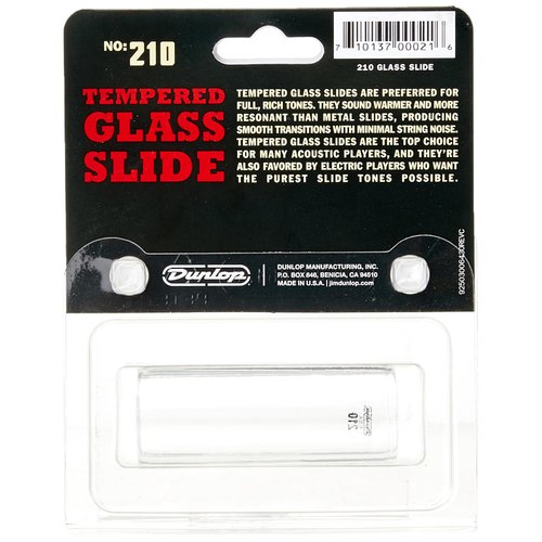 JIM DUNLOP 210 Tempered Glass Slide, Medium Wall Thickness, Medium