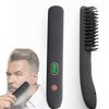 BenRich Beard Straightener, Anti-Scald Beard Straightening Comb, Ceramic & Ionic Heated Hair Straightener Brush for Men, Adjustable Temperatures LCD Display ℉/ ℃, Beard Straightener for Men