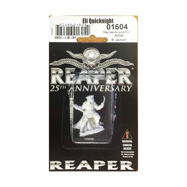 Eli Quicknight Miniature Special Edition May 2017 Silver 25th Anniversary Reaper Miniatures