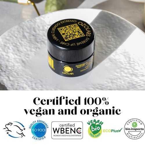 OZOLABS® | Extreme Lip Care| With Ozonized Sunflower Oil and Mango Butter| 100% Organic and Vegan| ISO 9001 | 5 ml