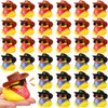 36 Set Cowboy Rubber Duck Mini Yellow Duckies Bath Party Toy Tiny Ducks Bathtub Toy with Cowboy Hat Paisley Bandanas Sunglasses for Summer Baby Shower Birthday Swimming Party (Vintage Style)