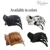 Parcelona French Paw Grey Black Streaks Wide Side Slide In Jaw Yoga Hair Claw Clip
