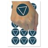 Triangle Witch Symbol Water Wicca Element Temporary Tattoo Water Resistant Fake Body Art Set Collection - 15 2" Tattoos (1 Sheet)