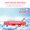 Udeas Wooden Airplane Toys for Toddlers, Kids Pull Back Model Airplane Toys, Birthday Gifts Toy Plane for Boys Girls 3 4 5 6 7 8 Years Old (Red)