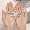 Gorais Crystal Wedding Hair Comb for Wedding Silver Pearl Headpiece Bridal Hair Accessories for Women and Girls