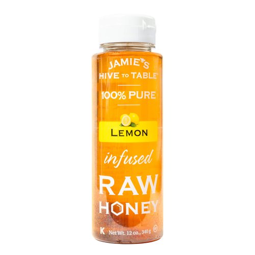 Jamie's Hive to Table Infused 100% Pure Raw Honey 12 oz (Lemon)