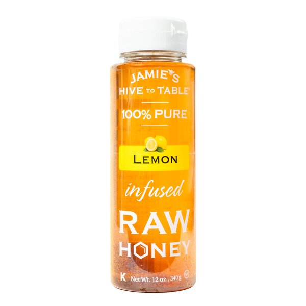 Jamie's Hive to Table Infused 100% Pure Raw Honey 12 oz (Lemon)
