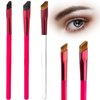 PAGOW 5Pcs MultiFunction Eyebrow Brush 4D Brow Brush Professional Stroke Concealer Contour Square Three-dimensional Makeup Stamp Angled Hairline Brush Valentines Birthday Christmas Costume Women Girls