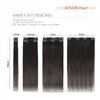 Aison Dark Brown Clip in Hair Extensions Real Human Hair 70G 100% Remy Human Hair Clip in Extensions Soft Silky Straight for Fashion Women 7pcs 16clips 18 Inch Brown Hair Extensions
