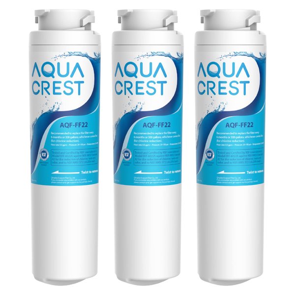 AQUA CREST MSWF Refrigerator Water Filter, Replacement for GE® MSWF, 101820A, 101821B, RWF1500A, Pack of 3