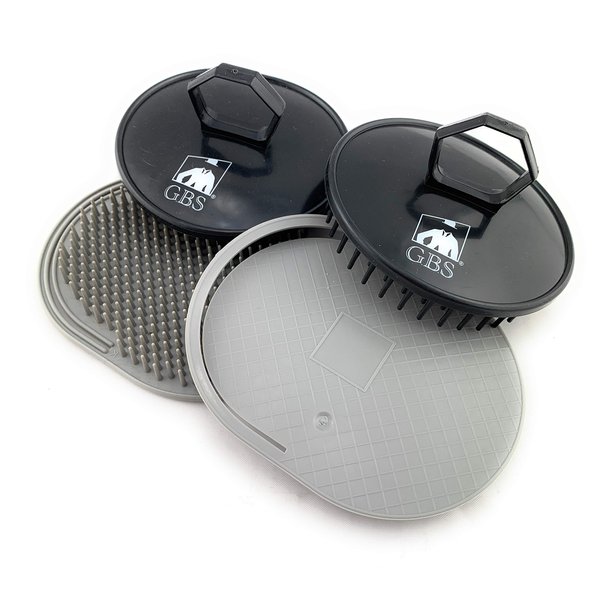 G.B.S Super Soft Scalp Massager Head Scrubber for Women Men, 2 Black and 2 Grey, Pack of 4