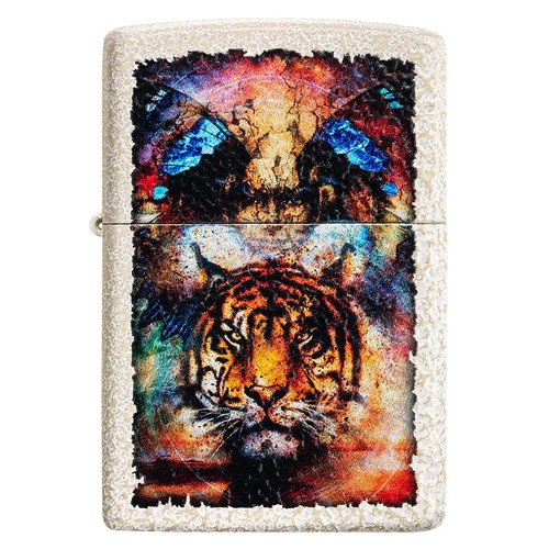 Zippo Psychedelic Tiger Design Mercury Glass Pocket Lighter