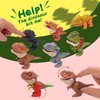 ledorr 6PCS Biting Finger Dinosaurs Toy Collectibles for Display, Play and Snap On Figure Novelty Creative Theater Puppet Doll Animal Hand Puppet Dinosaur for Kids