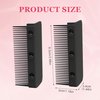 2 Pcs 2024 New Flat Iron Comb, Flat Iron Comb Attachment Clip On, Upgrade Barber Hair Straightening Comb, Professional or Home Use Compact Hair Styling Tool (Black+Black)