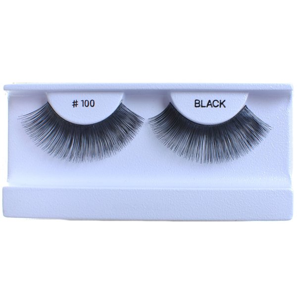 10 Pairs 100% Human Hair False Eyelashes Natural Black #118