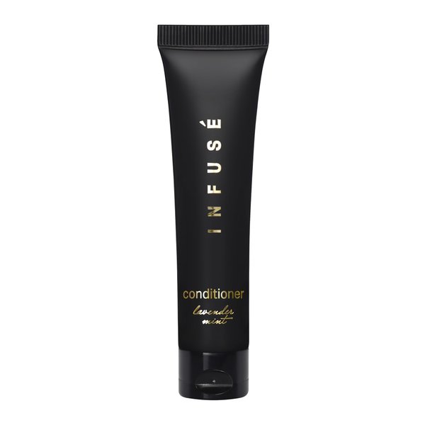 Infuse Black Hotel Toiletries Bulk, Amenities for Guest Hospitality, Motel, AirBnB, Gym, Luxury, Airport | Travel-Size Hotel Conditioner 1 oz (Case of 20)