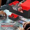 diceevil Card Deck Case For Trading Cards,1150+ Cards Magnetic Closure Game Card Holder Box Card Storage Box Fit for YuGiOh, MTG,TCG and Commander(Black + Red)