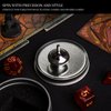 CZYY D6 Spin Top Dice - Metal Spinning Top Dice, Unique D6 Gaming Dice, EDC Fidget Dice, Desk Toy, DND Gift & Accessories for Tabletop RPG Gamer (Silver D6)