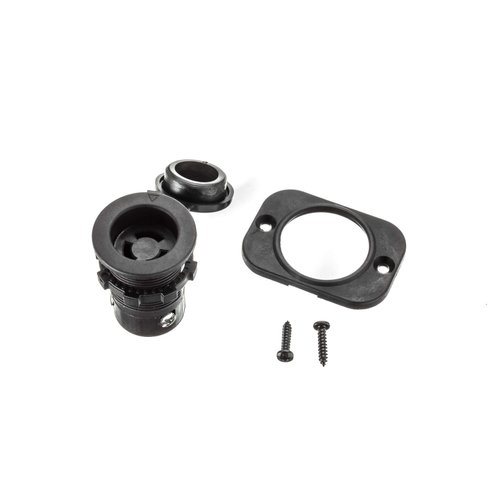 MotorGuide 8M0092066 Trolling Motor Receptacle — for 10-Gauge and 8-Gauge Wire, with Composite Mounting Plate, Black