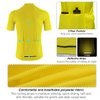 CATENA Men's Cycling Jersey Short Sleeve Shirt Running Top Moisture Wicking Workout Sports T-Shirt Yellow