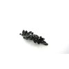 Medium black metal crystal leaf hair pin alligator clip