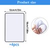 4 Pcs Page Magnifying Sheet 3X Lightweight Optical Plastic Fresnel Lens Bookmark Flat Magnifier for The Elderly and People with Low Vision Books, Bibles, Magazines,Newspaper