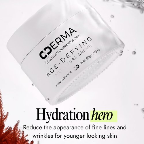 Cellular Dermatology Anti-Aging Face Cream Fights Wrinkles, Firming & Hydrating Moisturizer with Dual Hylauronic Acid For Dry Skin, Sensitive Skin, Aging Skin Made in France, 1.76 fl oz