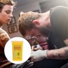 Ciieeo Blade Dispenser Case Disposable Razor Blade Disposal Case Barber Shop Storage Bank Container for Used Razor Blades Broken Cutter Devices Old Waste Blades Yellow