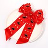 Game Day Hair Bow Clips for Women Red Black White Football Hair Clip Sports Hair Bows Game Day Football Hair Accessories Party Favors