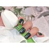 LIFOOST Semi Cured Gel Nail Stickers Black Green Sparkly Sequins Adhesive Nail Polish Strips for Women Manicure
