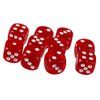 Yiotfandoll 10PCS Polyhedral Dice D6 Dice 16mm Acrylic Dice Game Dice for RPG MTG DND Dice Table Games (Transparent Red)