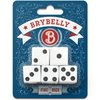 Classic White Game Dice for Playing Board Games and Card Games, 5-pack Set - 16mm Regular Pipped Six-Sided Dice by Brybelly