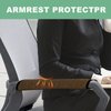 Ntomtuex Linen Office Chair Arm Covers Computer Chair Armrest Pads Covers Adjustable Desk Chair Arm Covers Wheelchair Armrest Protector, Set of 2, Brown