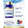 Carlyle Biotin 10000mcg | 250 Fast Dissolve Tablets | Max Strength | Vegetarian, Non-GMO, Gluten Free Supplement