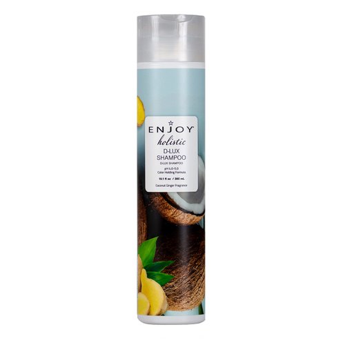 Enjoy Holistic D-Lux Shampoo, pH 4.0-5.0, For All Hair Types, Shampoo For Color Treated Hair, Shampoo for Men and Women, Curly Hair Shampoo - 10 Oz.