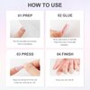 TIPHULAN 14ml Brush On Nail Glue for Press On, Acrylic Nails - Super Strong, Durable & Long-Lasting, Mess Free, Travel Friendly, 0.46 oz(2PCS)