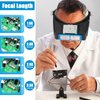 Lighted Optivisor Headband Magnifier, Jewelers Magnifying Glasses 1.5X 2.0X 2.5X 3.5X, Rechargeable Head Mount Magnifier Headset, Hands Free Magnifying Visor for Close Work Crafts Watch Repair Hobby