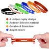 MIAHART 16 Pieces Football Theme Bracelets Silicone Wristband for Sport Theme Birthday Party Favors, 6 Styles