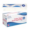 Dynarex 6-Inch Sterile Cotton Tipped Applicators - Single-Use Wooden Cotton Tip Applicators for Wound Care & Dressing, Hygiene, Make Up, Cleaning Tools, Jewelry - 1 Box of 200 Pouches, 2 per Pouch