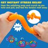 JOYIN 18 Pack Pop Tubes, Fidget Tubes Party Favors - 9 Colors, s, Connectable and Extendable for Stress Relief - Perfect for Party, Classroom Exchange, School Reward