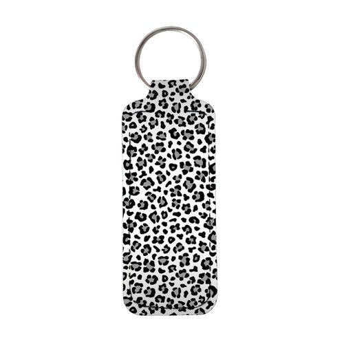 Horeset Lipstick Holder Keychains Strawberry Print Elasticity Pocket Lip Gloss Tube Holder with Durable Metal Ring